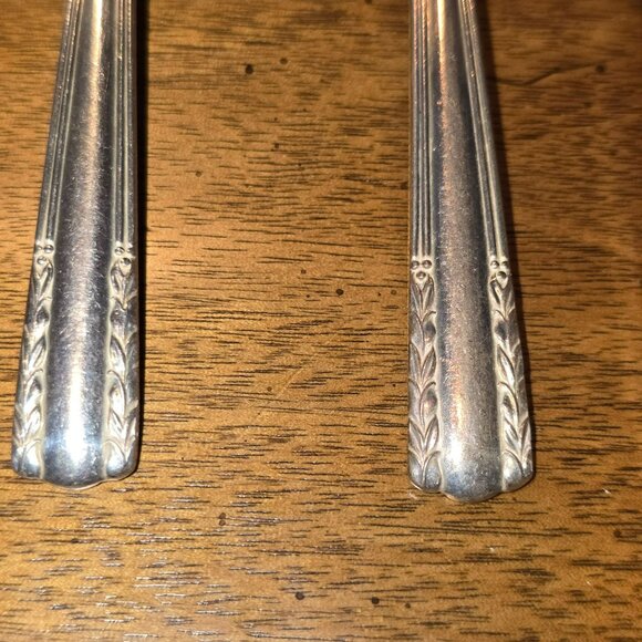 Antique Alvin Sterling Silver Salad Forks 6.5" Chapel Bells Set of 6 HS111 - Picture 2 of 8